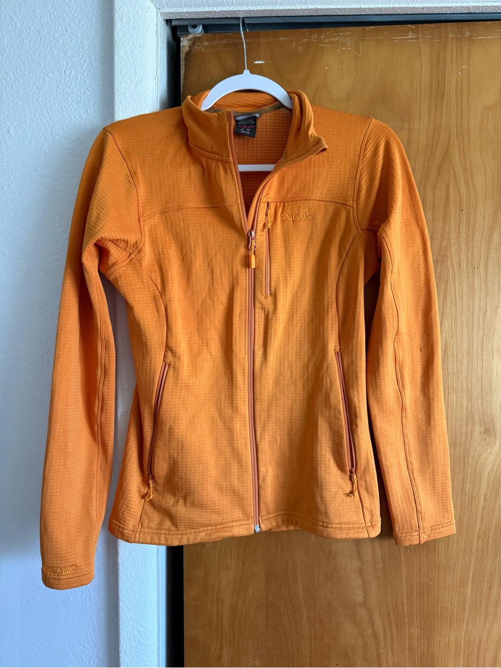 Rab Women's Orange Full-Zip Hiking Jacket